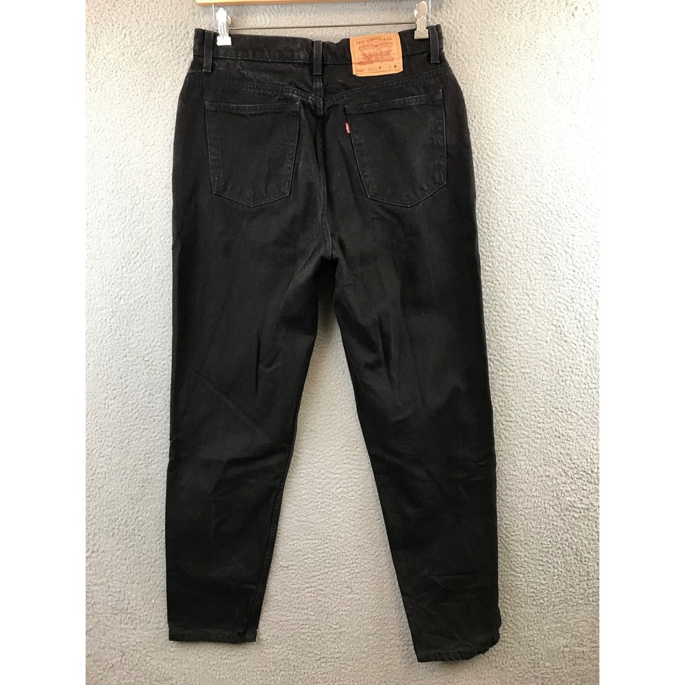 Vintage Levi  521 Black Tapered Fit Tapered Leg Jeans Women's Size 16 Medium‎
